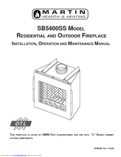 Martin SB5400SS Installation, Operation And Maintenance Manual