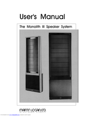 MartinLogan Monolith III User Manual