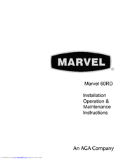 Marvel 60RD Installation, Operation & Maintenance Instructions Manual