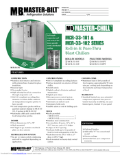 Master Bilt Master-Chill MCR-33-102PT Specifications