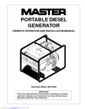 Master MGY5000 Owner's Operation And Installation Manual