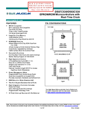 Maxim Dallas DS87C530 Specification Sheet