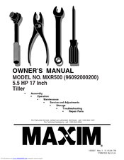 Maxim MXR500 Owner's Manual