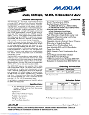 Maxim MAX12527 Specifications