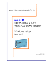 Maxon MM-5100 Setup Manual