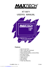 MaxTech XT-5871 User Manual