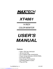 MaxTech XT4861 User Manual