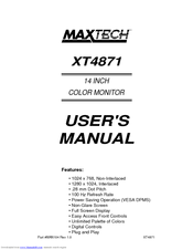 MaxTech XT4871 User Manual