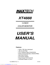 MaxTech XT4888 User Manual
