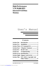 MaxTech 28.8 Kbps Series User Manual