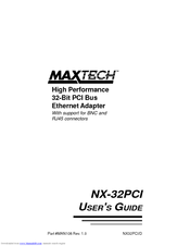 MaxTech NX-32PCI User Manual