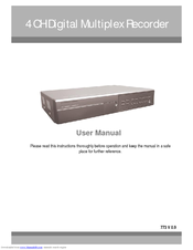 Maxtor 4 CH Digital Multiplex Recorder User Manual