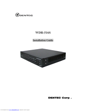DENTEC WDR-516S Installation Manual