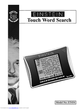 Einstein Einstein Touch Word Search ET454 Owner's Manual