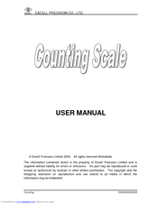 Excell Counting Scale User Manual