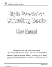 Excell High Precesion Counting Scale User Manual