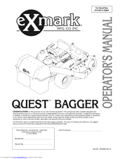Exmark Quest Bagger Operator's Manual