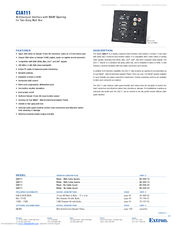 Extron electronics CIA111 Specification Sheet