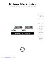 Extron electronics RGB 500 AKM Installation Manual