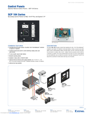 Extron electronics SCP 104 Series Specification Sheet