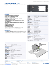 Extron electronics Extender AKM UK AAP Specification Sheet