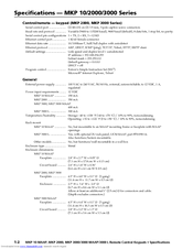 Extron electronics MKP 3000 MAAP Specifications