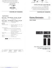 Extron electronics RGB 580xi AAP Series User Manual