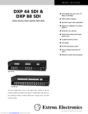 Extron electronics DXP 88 SDI Product Manual