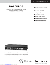 Extron electronics Extron DA6 YUV A Specifications