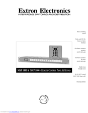 Extron electronics MCP 1000 Brochure