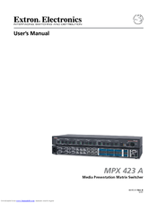 Extron electronics MPX 423 A User Manual