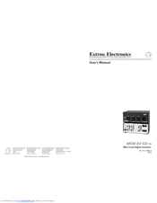 Extron electronics MSW 4V SDI rs User Manual