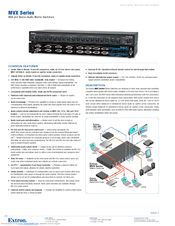 Extron electronics MVX 1616 VGA A Specification Sheet