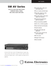EXTRON SW 4AV RCA 4 Input Composite Video & Stereo Audio Switcher