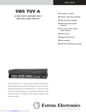 Extron electronics SW6 YUV A Brochure