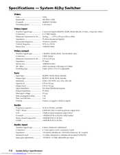 Extron electronics System 4LD xi Specifications
