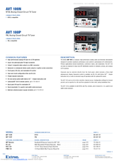Extron electronics AVT 100P Specification Sheet