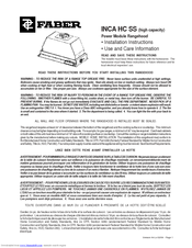 Faber INCA HC SS Instruction Manual