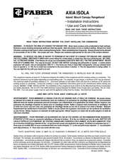 Faber AXIA ISOLA Installation Instructions Manual