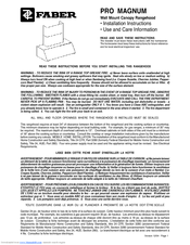 Faber Pro Magnum Installation Instructions Manual