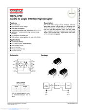 Fairchild AC/DC to Logic Interface Optocoupler HCPL-3700 Product Manual