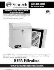 Fantech HEPA DM 3000P Installation & Operation Manual