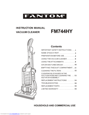 Fantom VACUUM CLEANER FM744HY Instruction Manual