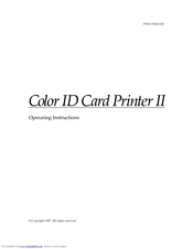 FARGO Electronics Color ID Card Printer II Operating Instructions Manual