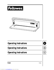 Fellowes PC 100 Operating Instructions