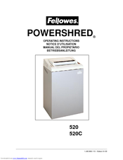 Fellowes POWERSHRED 520 Operating Instructions Manual