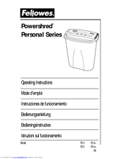 Fellowes Powershred FS 3 Operating Instructions