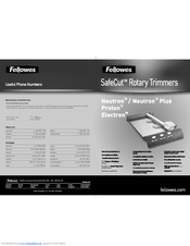 Fellowes SafeCut Electron Manual