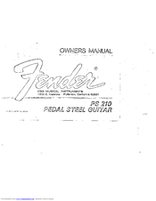 Fender PS 210 Owner's Manual