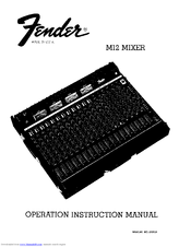 Fender M12 Operating Instructions Manual